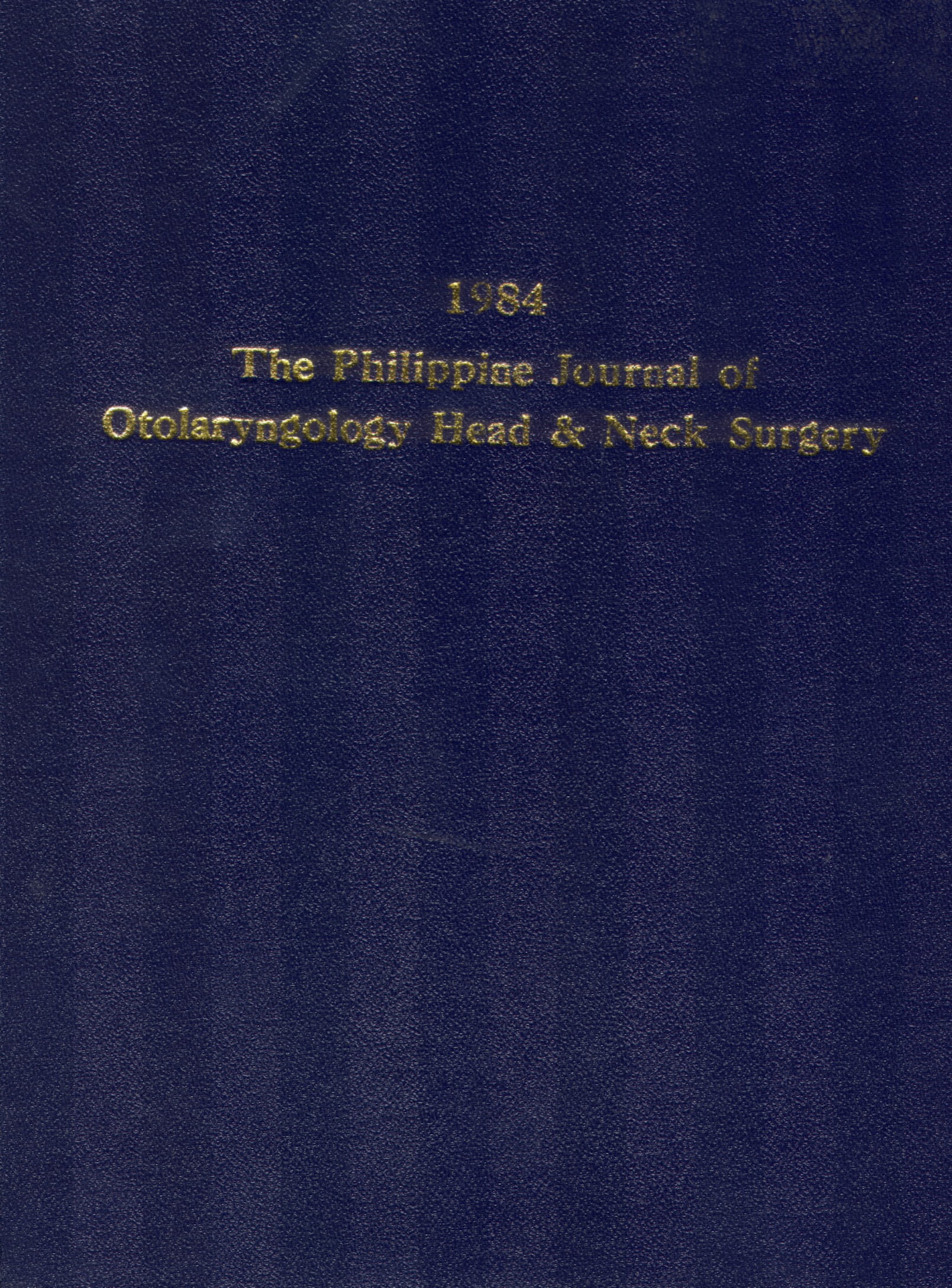 					View 1984: Philippine Journal of Otolaryngology-Head and Neck Surgery
				